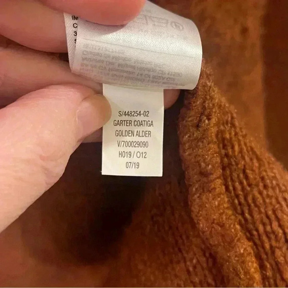 Old Navy Garter Coatigan open front cardigan coat in rust oversized XS - Picture 9 of 9